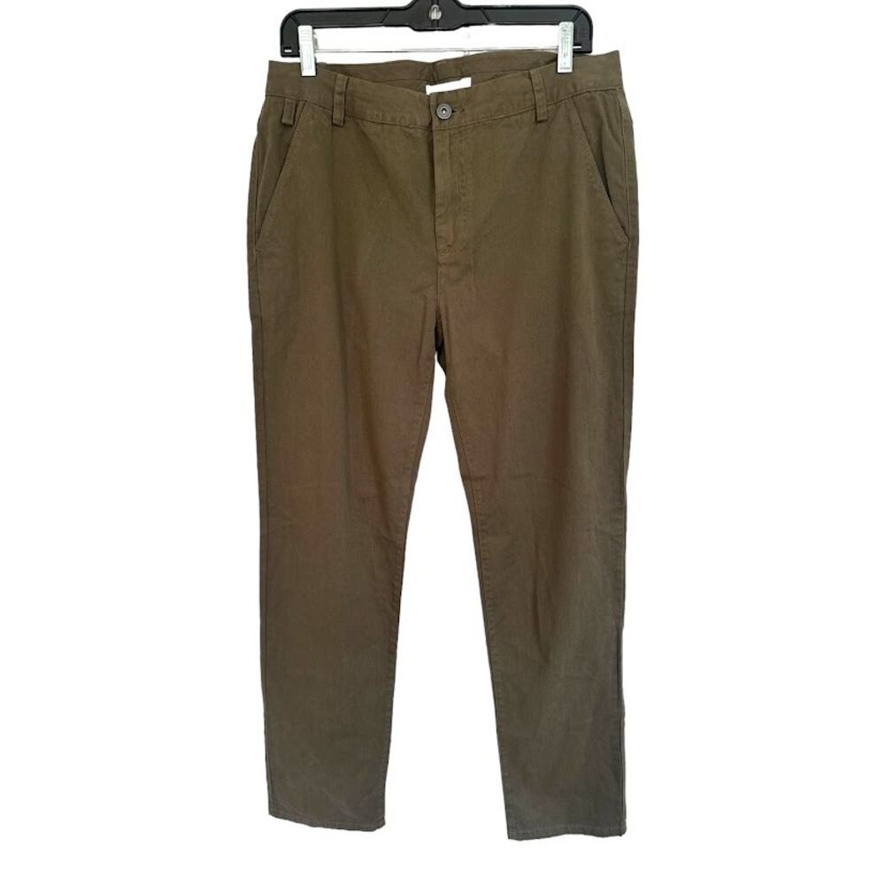 Everlane Green Brown Straight Chino Pants Mens 31x32 100% Cotton NWOT
